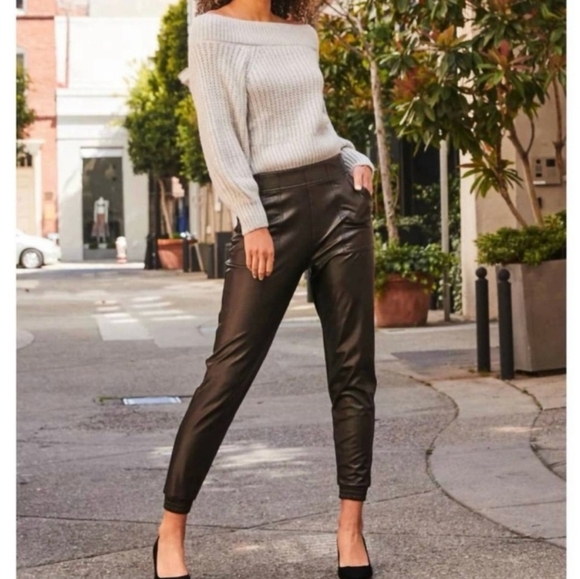 SPANX NWT LEATHER PANTS SIZE MEDIUM - Picture 2 of 6